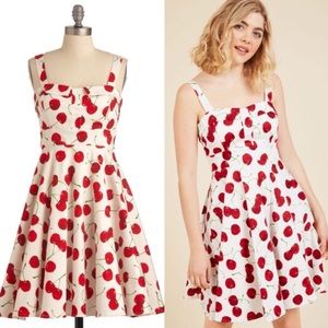 ModCloth Pull Up a Cherry A-line Dress